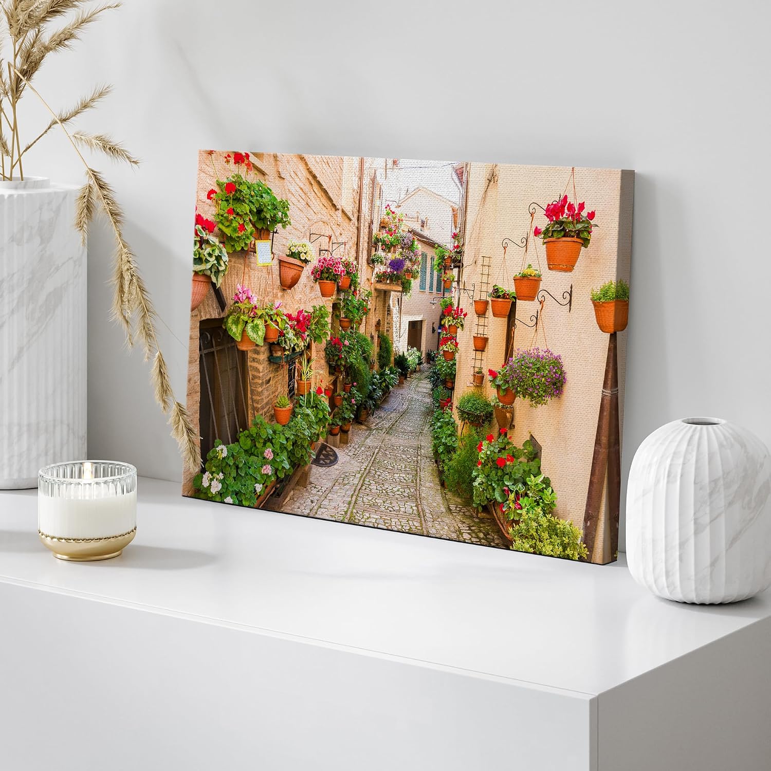 wall26 Canvas Print Wall Art Gran Canal with Basilica Santa Maria in Venice, Italy Nature Wilderness Photography Modern Art Scenic Colorful Multicolor for Living Room, Bedroom, Office - 12"x18"