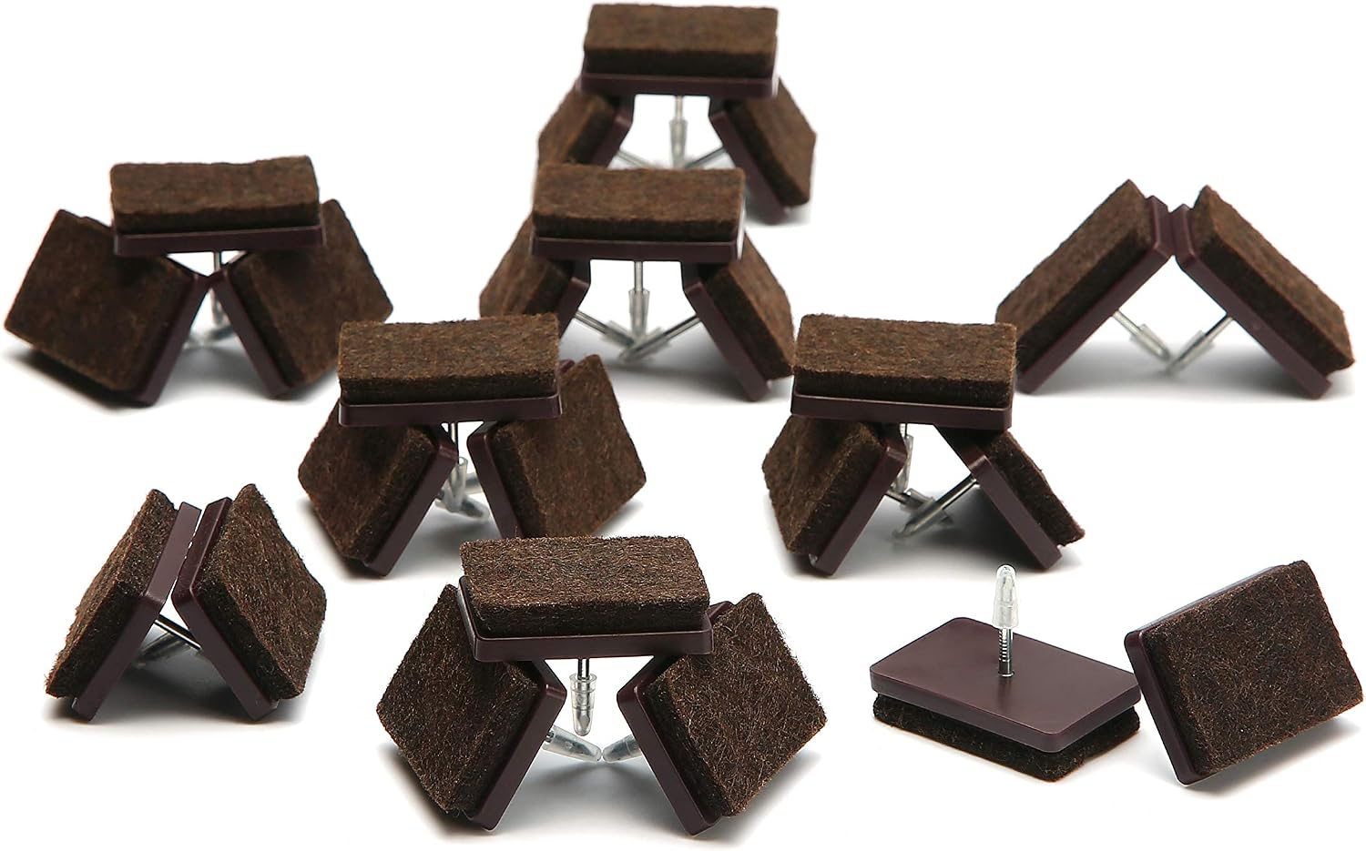 Furniture Felt Pads Nail-on Heavy Duty Felt Pad Chair Sliders Round Chair Leg Floor Protectors 1" Furniture Leg Protector 24 Pack