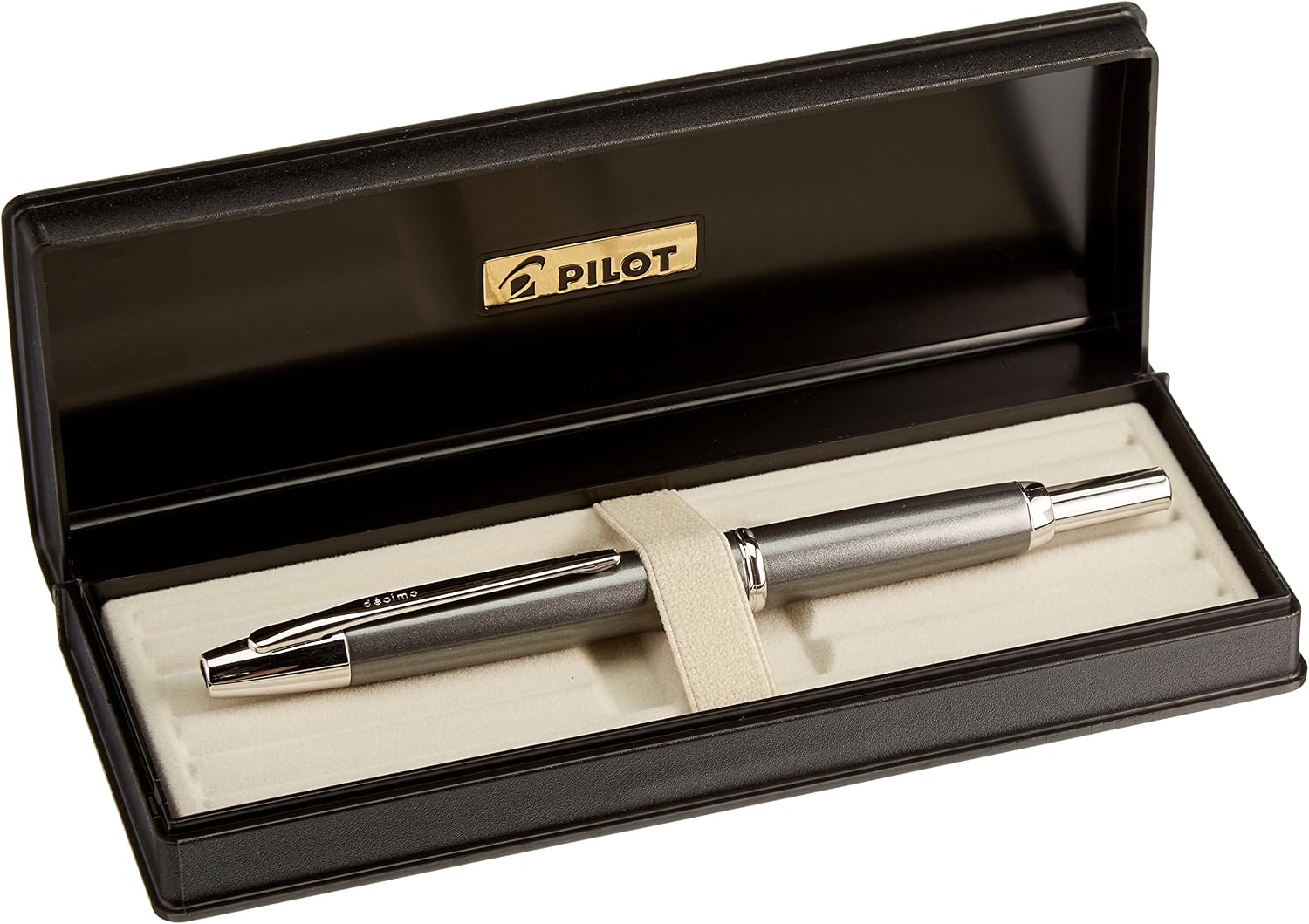 Pilot Fountain Pen Capless Decimo, Dark Gray Myca Body, F-Nib