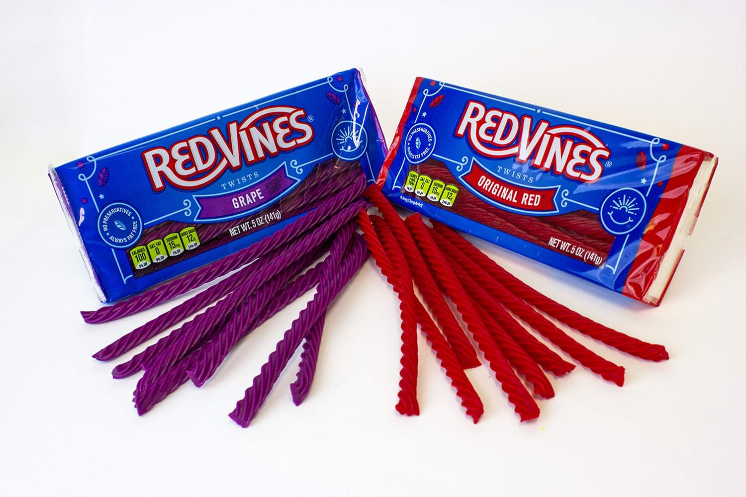 Red Vines Licorice Twists, Original Red Flavor, Soft & Chewy Candy, 4 Ounce (Pack of 24)