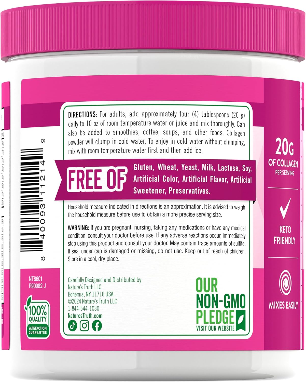 Nature's Truth Collagen Powder | 7 oz | Type I and III | Unflavored