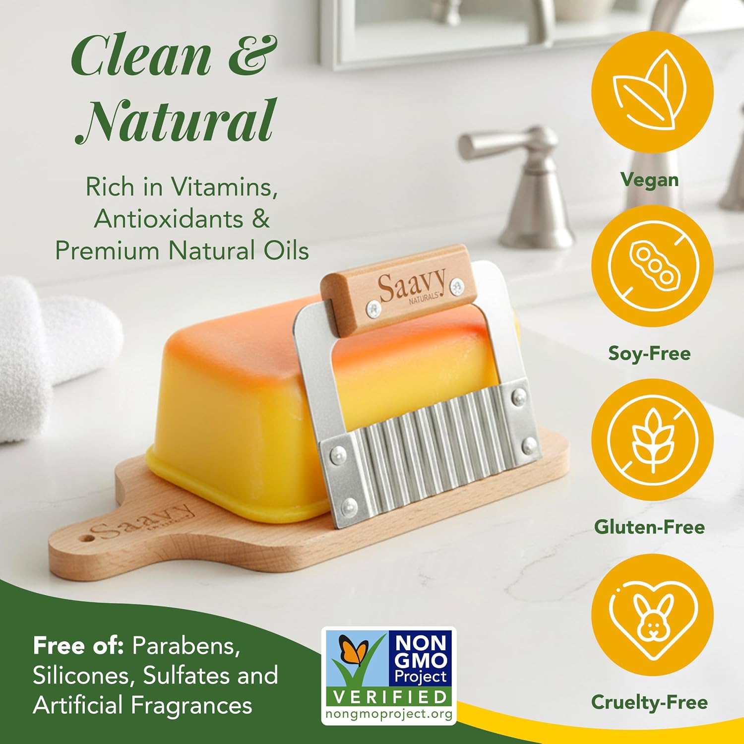 Saavy Naturals Hydrating & Purifying Mini Soap – Plant-Based, Nourishing & Moisturizing Bar Soap Gift Set for Men & Women – Mini Square Shaped Artisan Bar Soaps, 10 pack