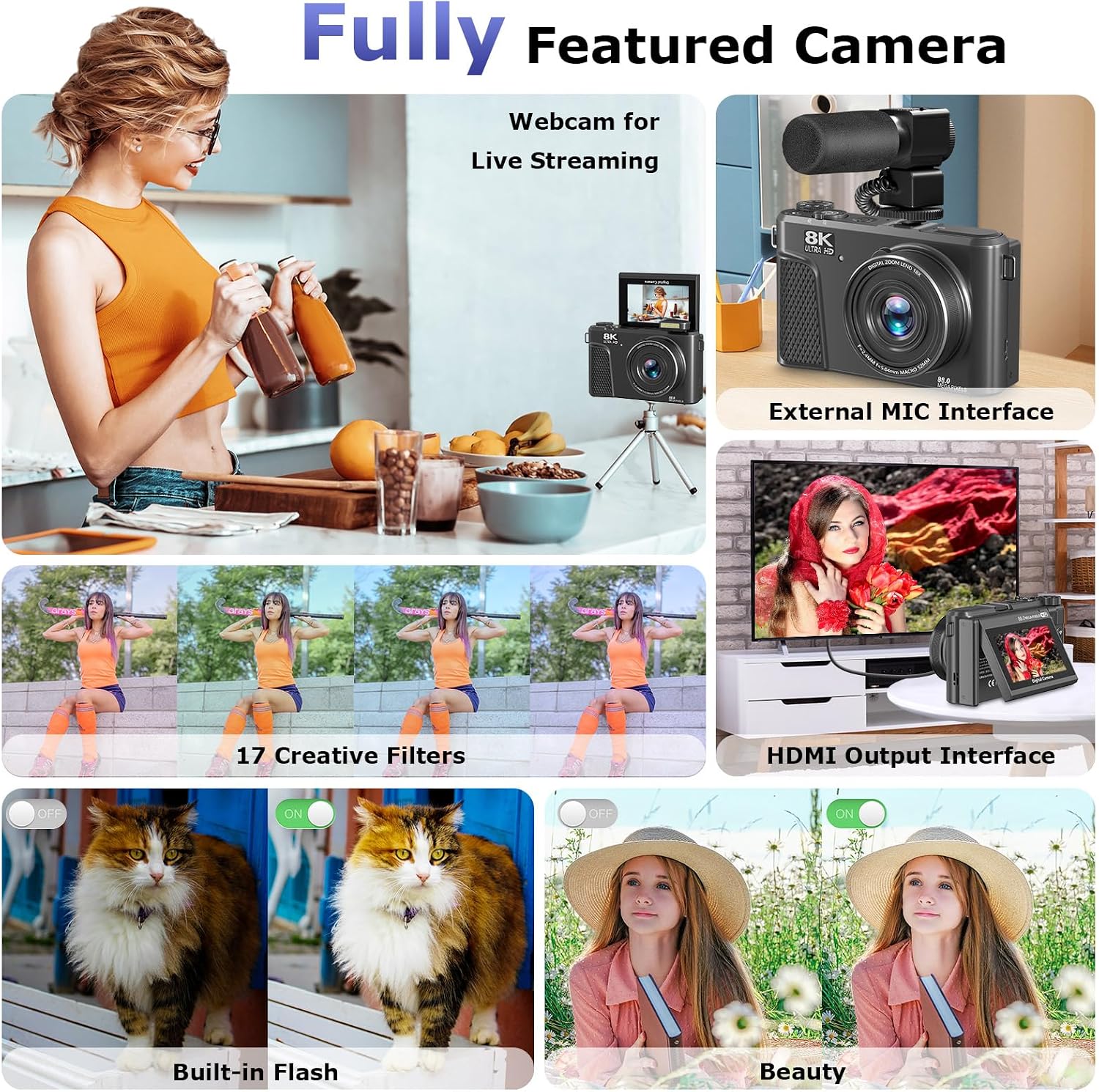 8K Digital Camera for Photography