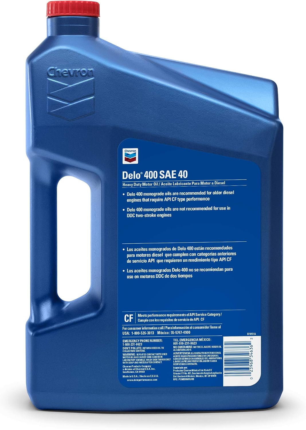 Delo 400 XSP SAE Heavy Duty Synthetic Diesel Engine Oil 5W-40, 1 Gallon, Pack of 1