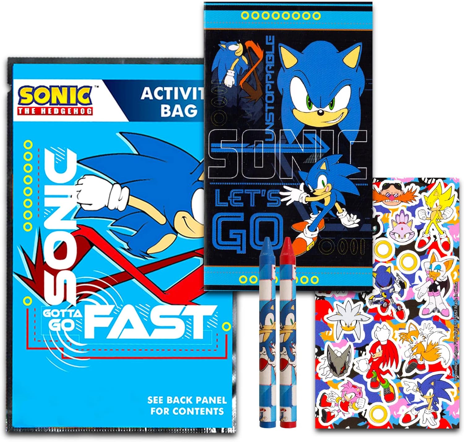 Sonic the Hedgehog Party Favors for Kids Bundle - 24 Mini Activity Packs | Sonic Mini Play Packs with Coloring Books, Stickers