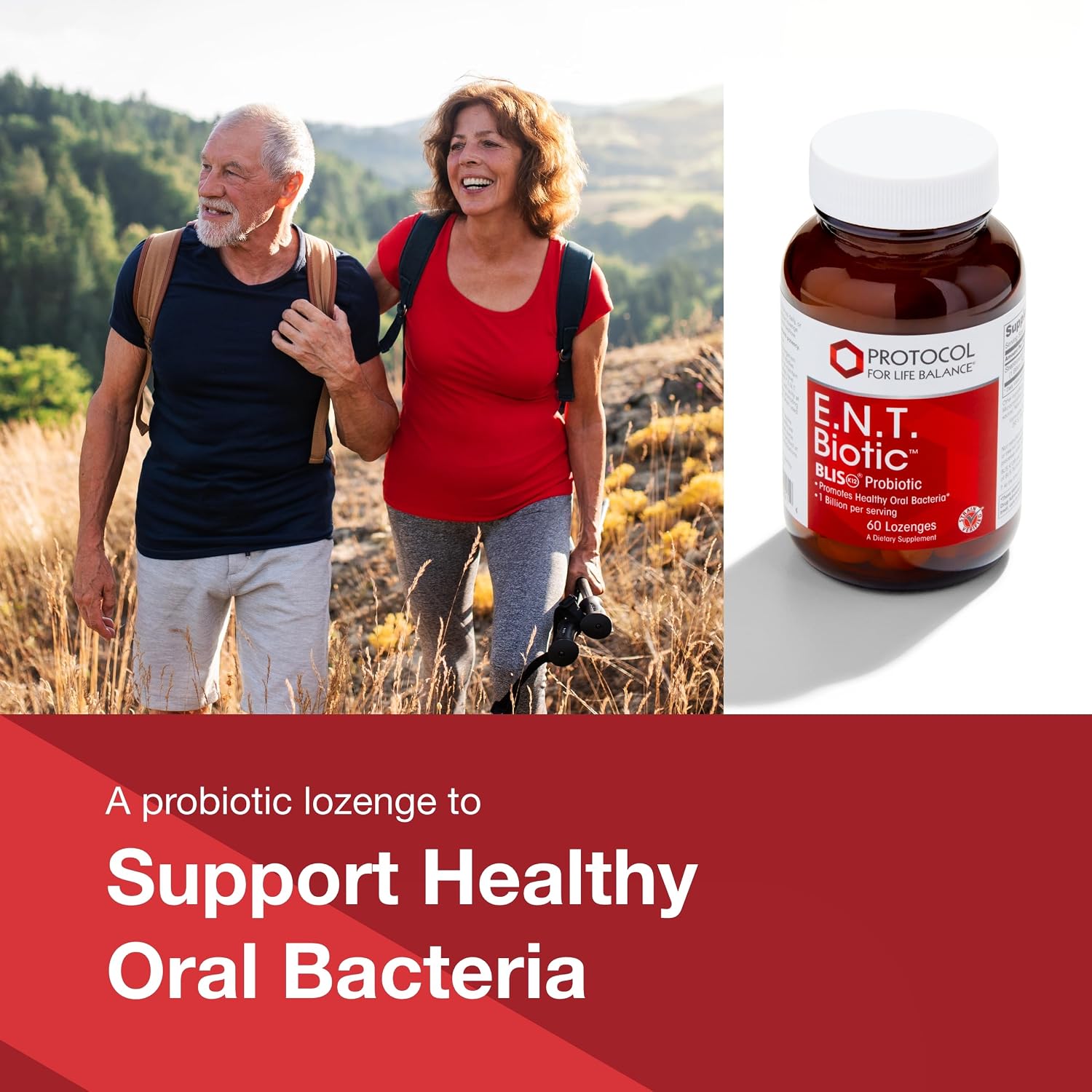 PROTOCOL FOR LIFE BALANCE E.N.T. Biotic - Probiotic Lozenge - Oral & Throat Health* - 1 Billion CFU - Immune Support* - Refrigerate for Live