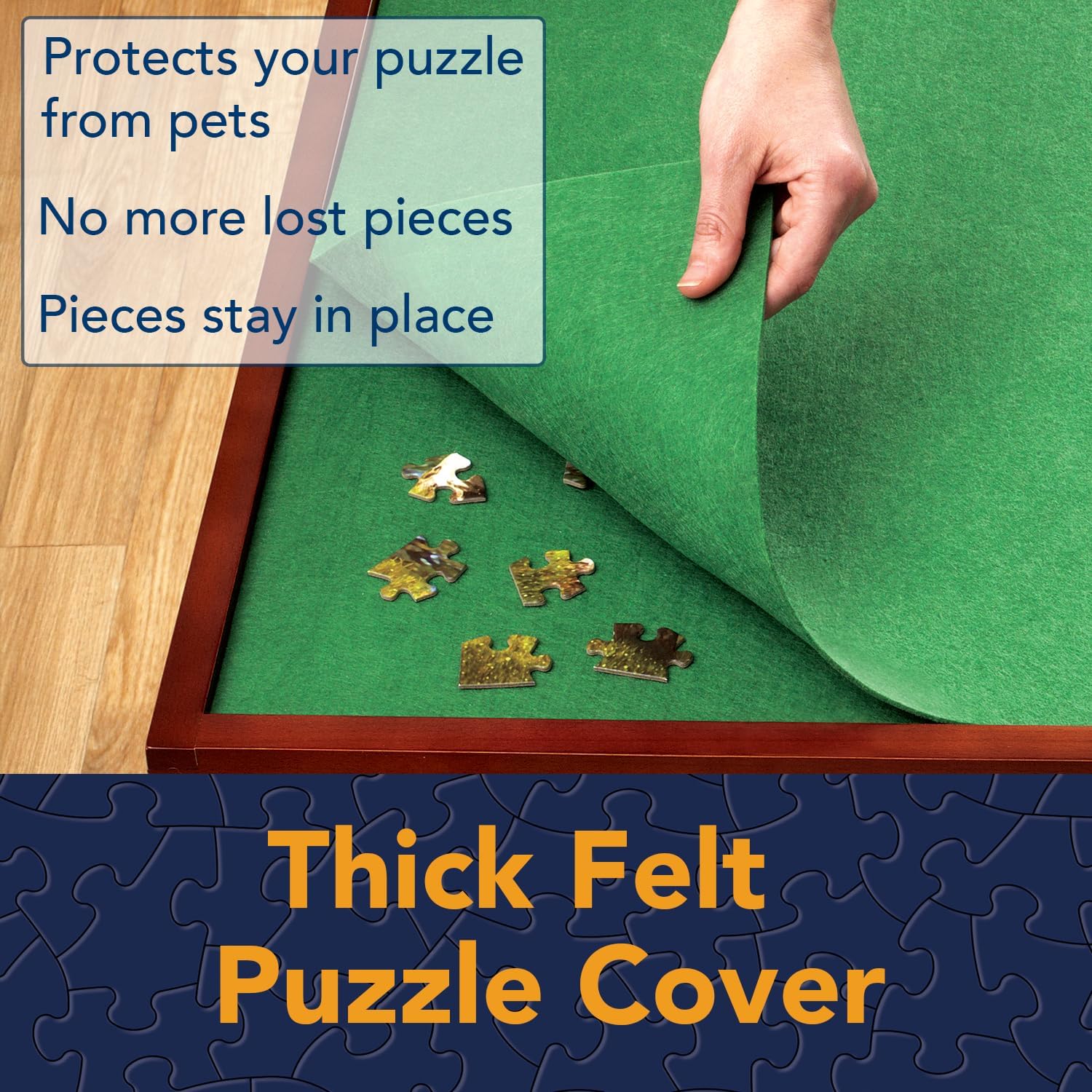 Bits and Pieces Puzzle Table Portable Puzzle Board - Adjustable Rotating Puzzle Table with Wheels and Cover