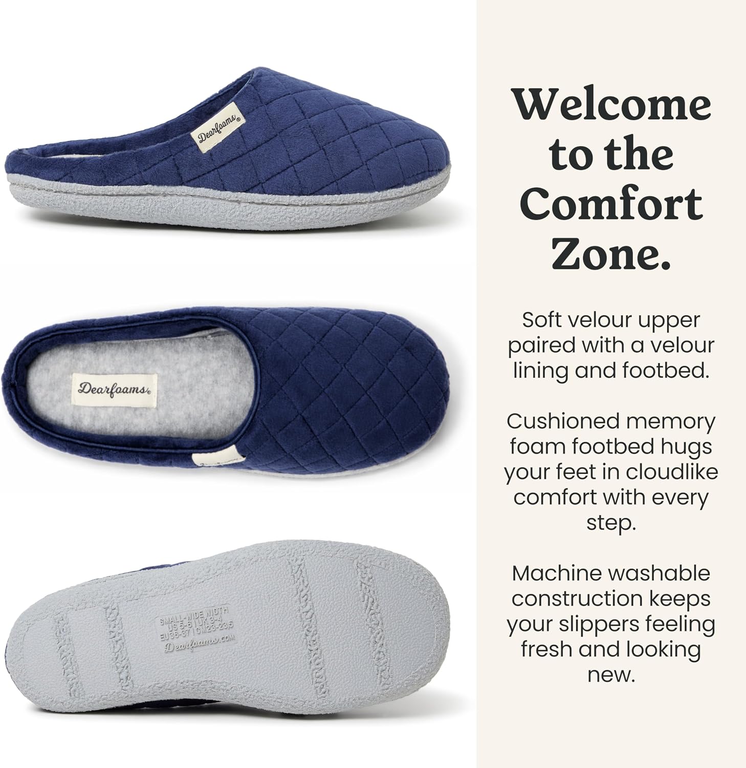 Leslie Terry Clog House Shoes with Memory Foam, Indoor Slippers with Wide Widths