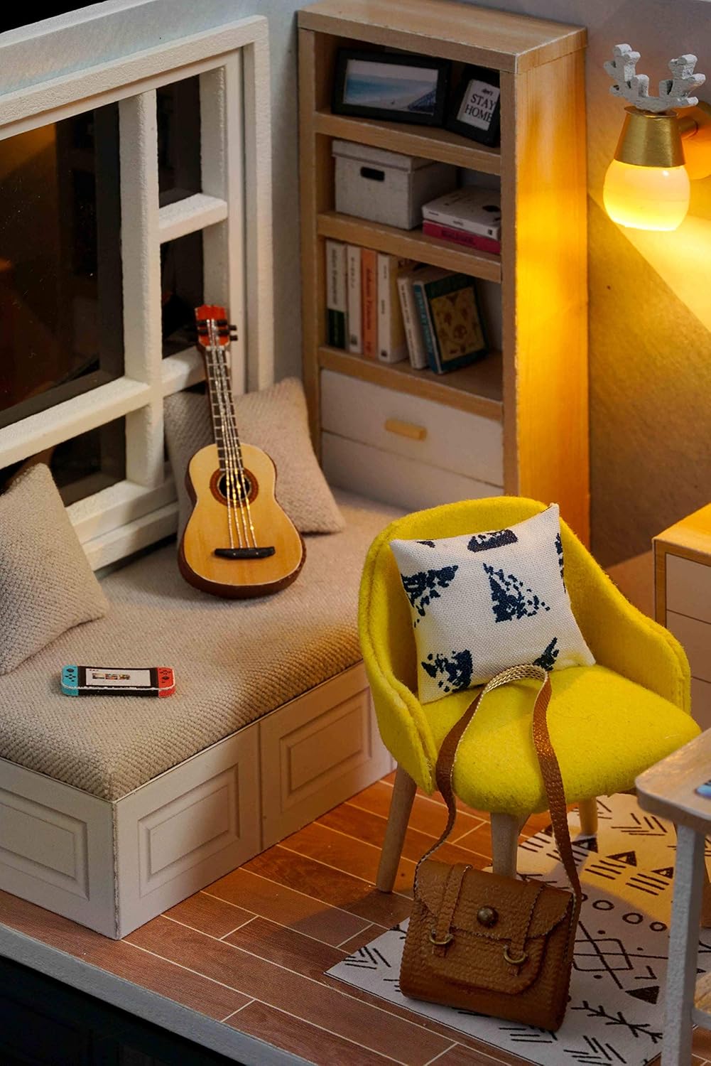 CUTEROOM DIY Doll Room Miniature Furniture Wooden House Kit-Study Room