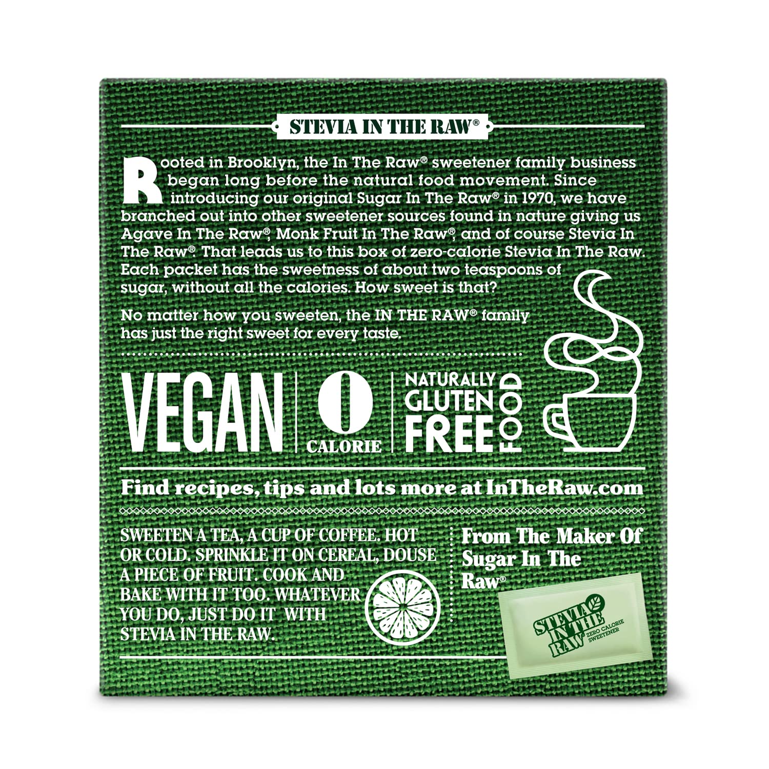 Stevia In The Raw 50 Count Box (Pack of 1) , 1.75 ounce each