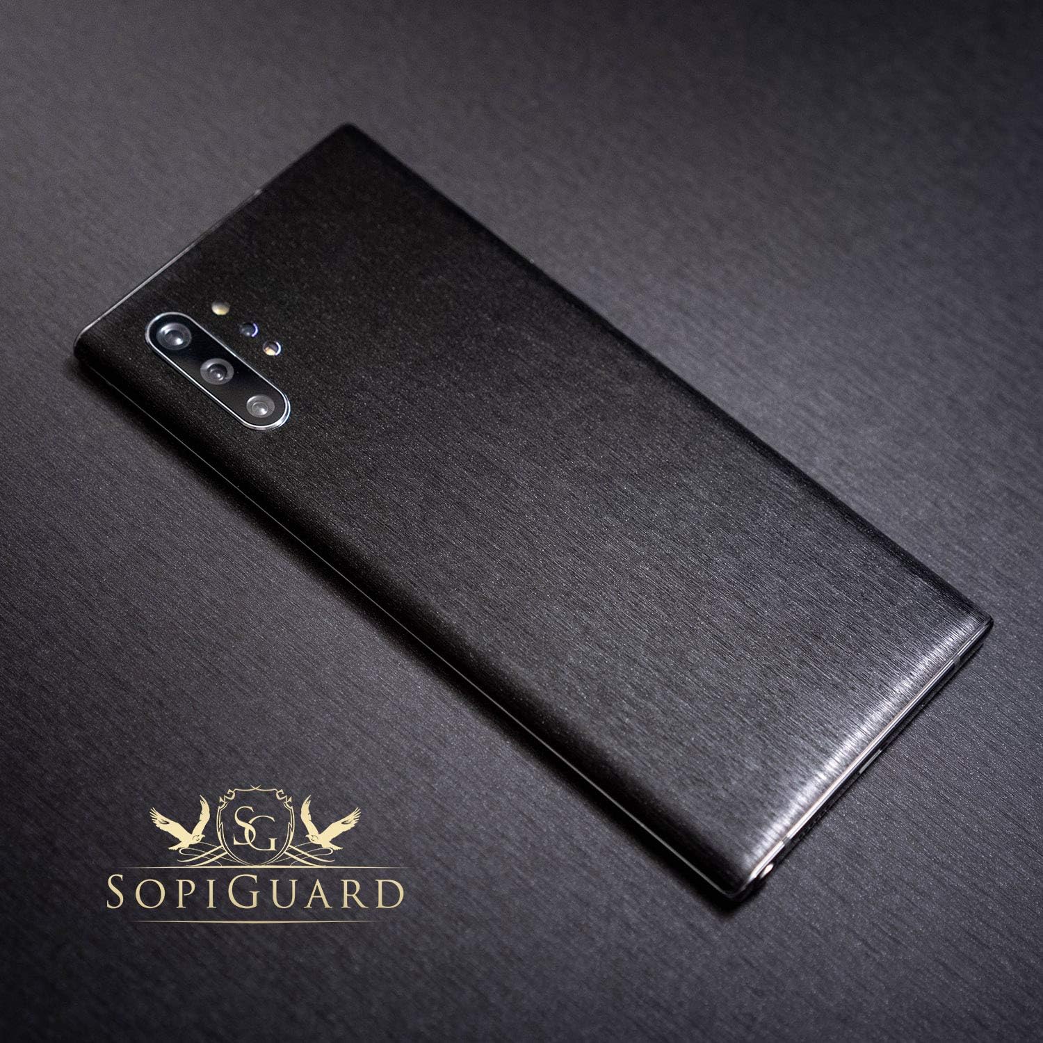 SopiGuard Sticker for Surface Duo Phone Edge-to-Edge Precision Vinyl Skin Wrap (Leather Textured)