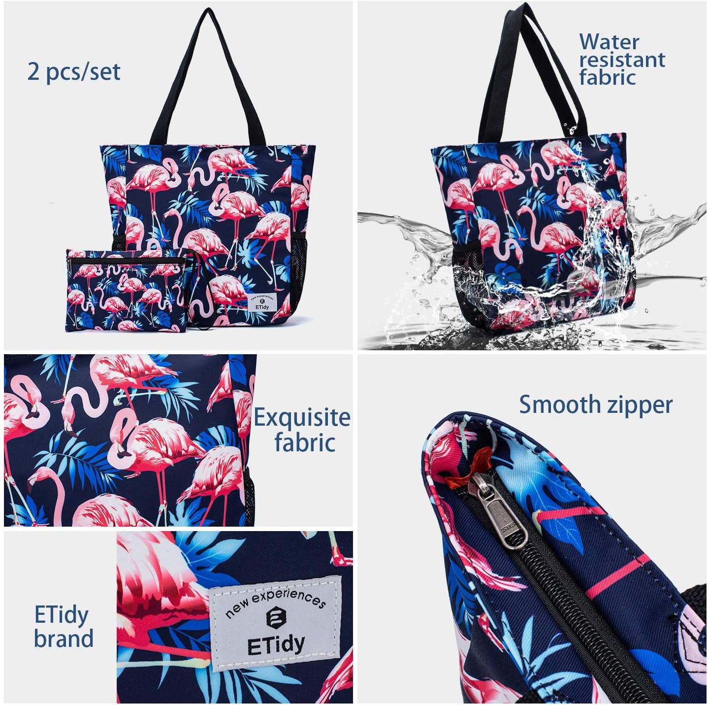 ETidy Large Capacity Foldable Tote Bag With Zipper