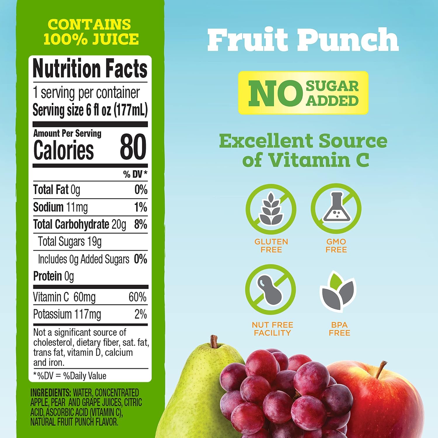 good2grow 100% Apple Juice & Fruit Punch Juice for Kids, 6 fl oz, 24 Pack