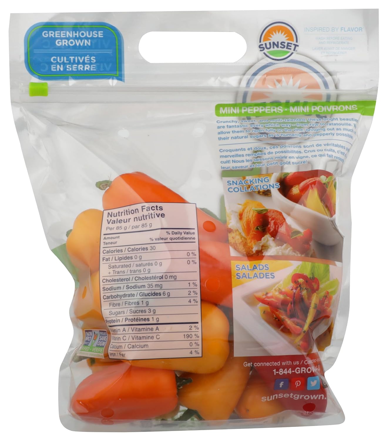 Sunset Produce, Pepper Sweet, 24 Ounce