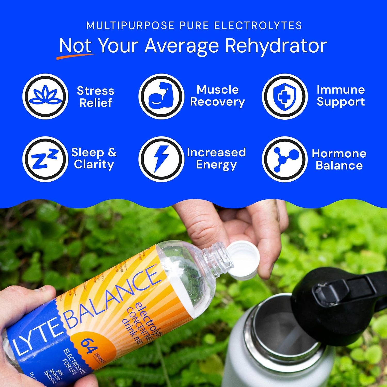 LYTE BALANCE Electrolyte Concentrate | Liquid Electrolytes Drink Mix w/Sodium, Potassium & Magnesium | Daily Hydration, Muscle Recovery