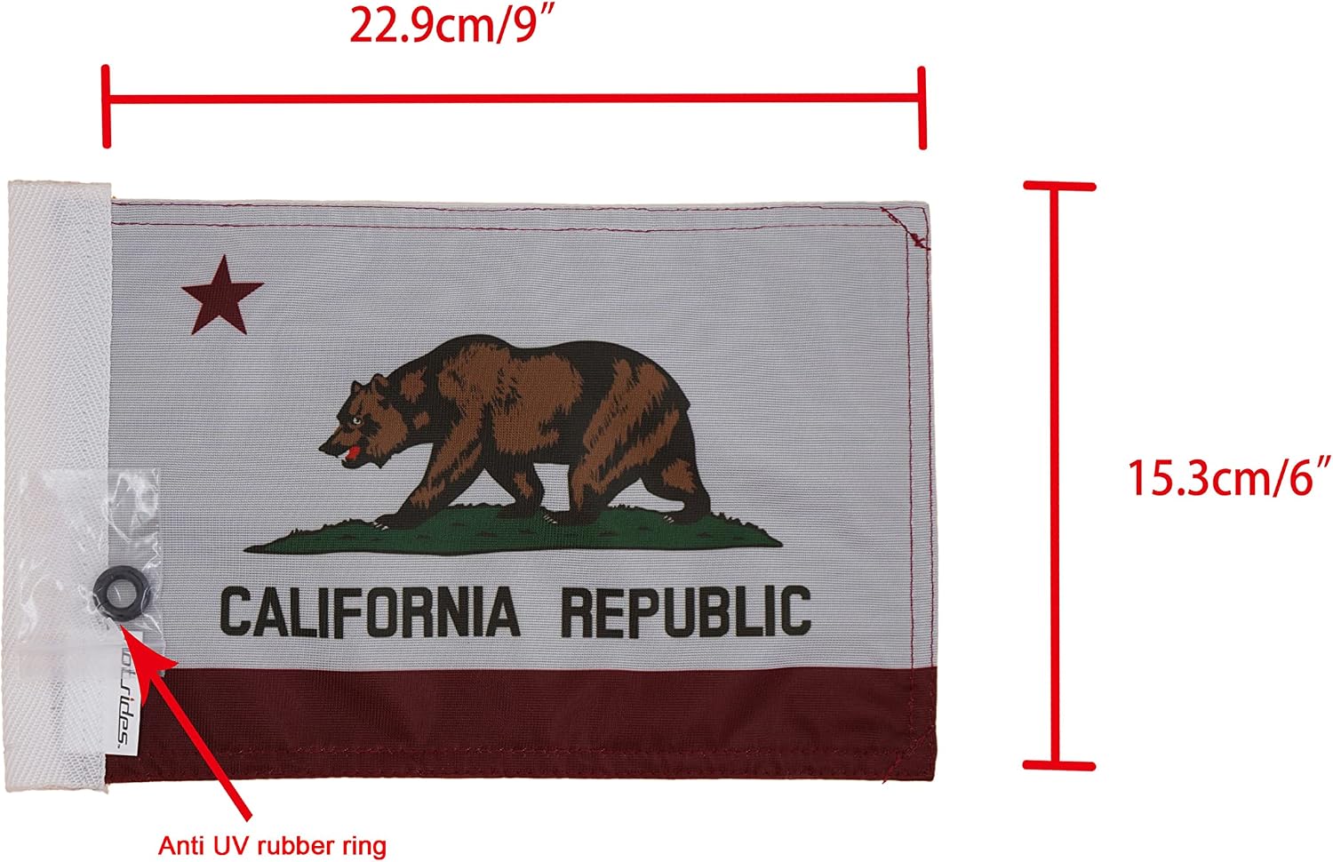 Motorcycle Flag 6 x 9 Or 10 x 15 Inch (6"X9", USA)