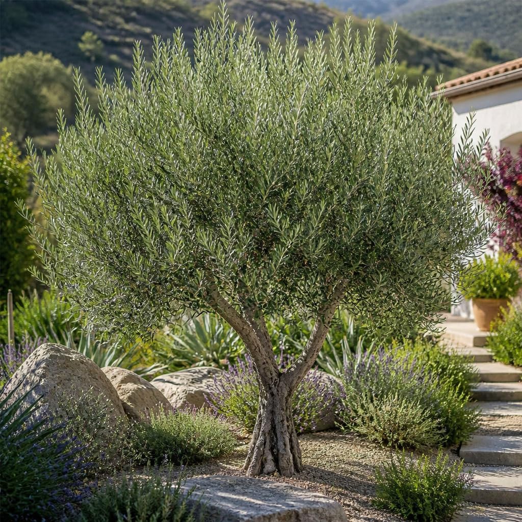 Arbequina Olive Tree - Beautiful Live Plant - 6 Inch Pot - Grow Your Own Olives Indoors - Olea Europaea
