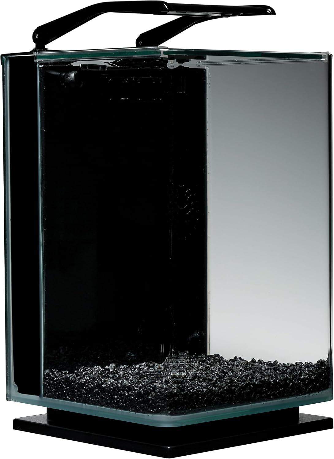 Marineland Portrait Glass LED Aquarium Kit, 5 Gallons, Hidden Filtration,Black