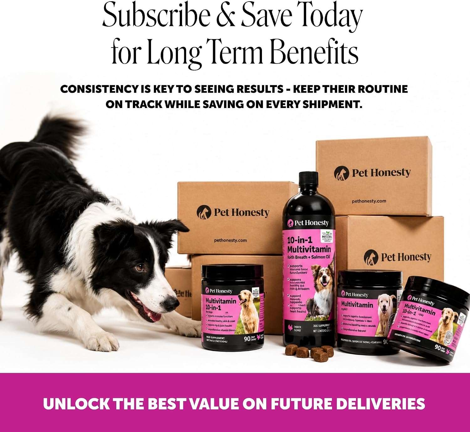 10-in-1 Dog Multivitamin Supplement with Glucosamine & Probiotics - Hip & Joint Support, Digestive Health, Immune Support, Heart & Skin - All-in-One Daily Vitamins & Omega-3s for Dogs, Chicken, 90 Ct