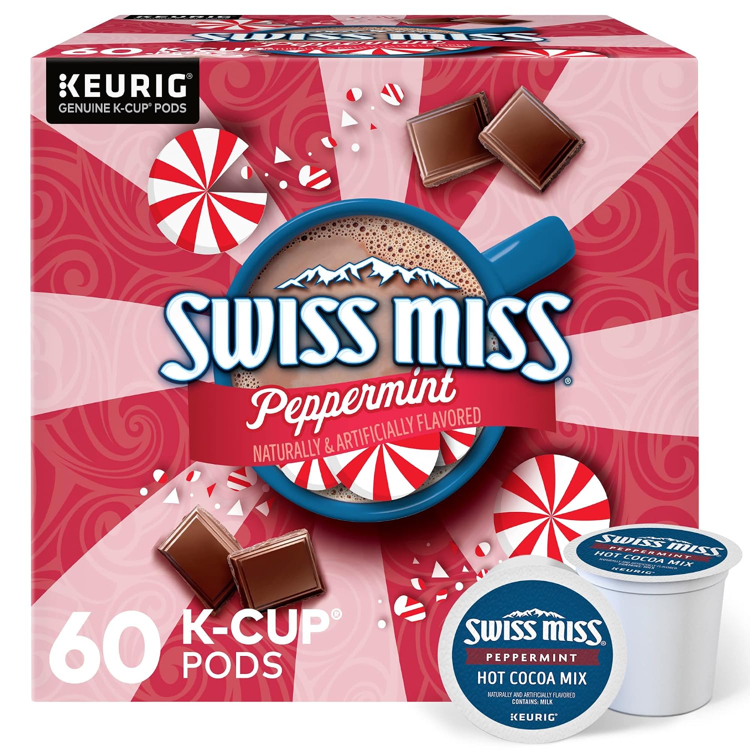 Swiss Miss Milk Chocolate Hot Cocoa Keurig Single-Serve K Cup Pods, 28 Count