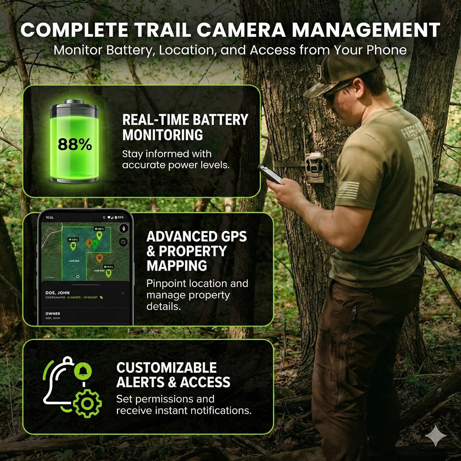 TACTACAM Reveal Pro 3.0 Cellular Trail Camera - Multi-Cellular Network, GPS, 2" LCD, No-Glow IR, Wi-Fi Enabled, HD Photos & 1080p Videos, Fast Trigger + 32GB SD Card (1PK)