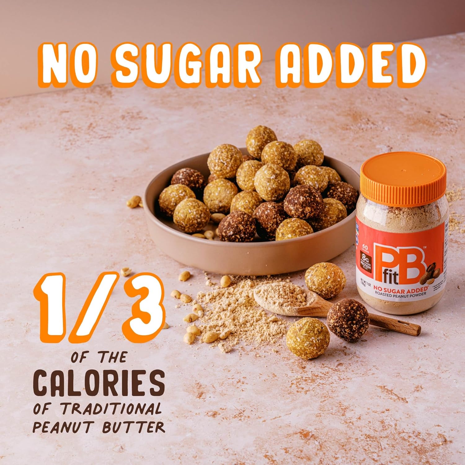 PBfit No Sugar Added Peanut Butter Powder 13 Oz, 8g Protein