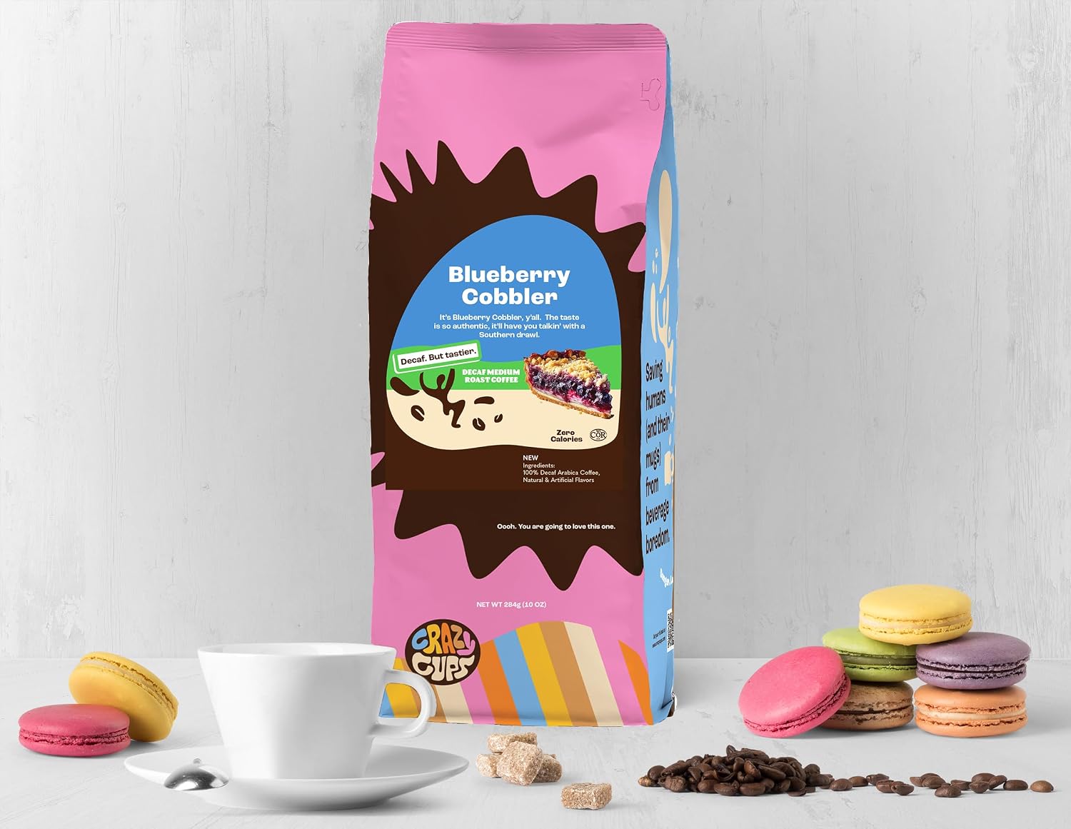 Crazy Cups Flavored Ground Coffee, Cinnamon French Toast, in 10 oz Bag, For Brewing Flavored Hot or Iced Coffee