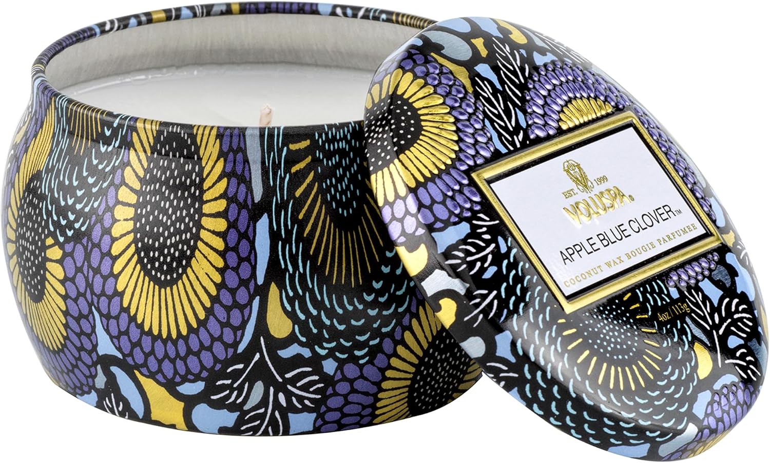 Voluspa Baltic Amber Candle | Mini Tin | 4 Oz. | 25 Hour Burn Time | Coconut Wax for a Cleaner Burn
