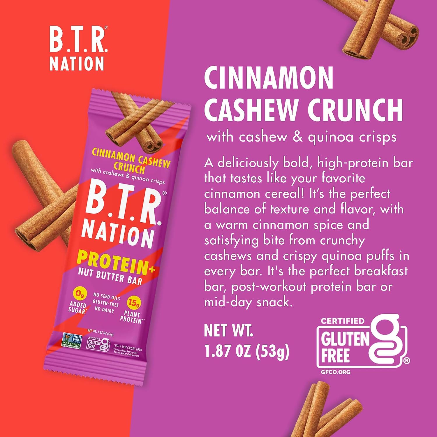 B.T.R Nation - Superfood Protein Bar Dark Chocolate - Vegan - 12 Bars
