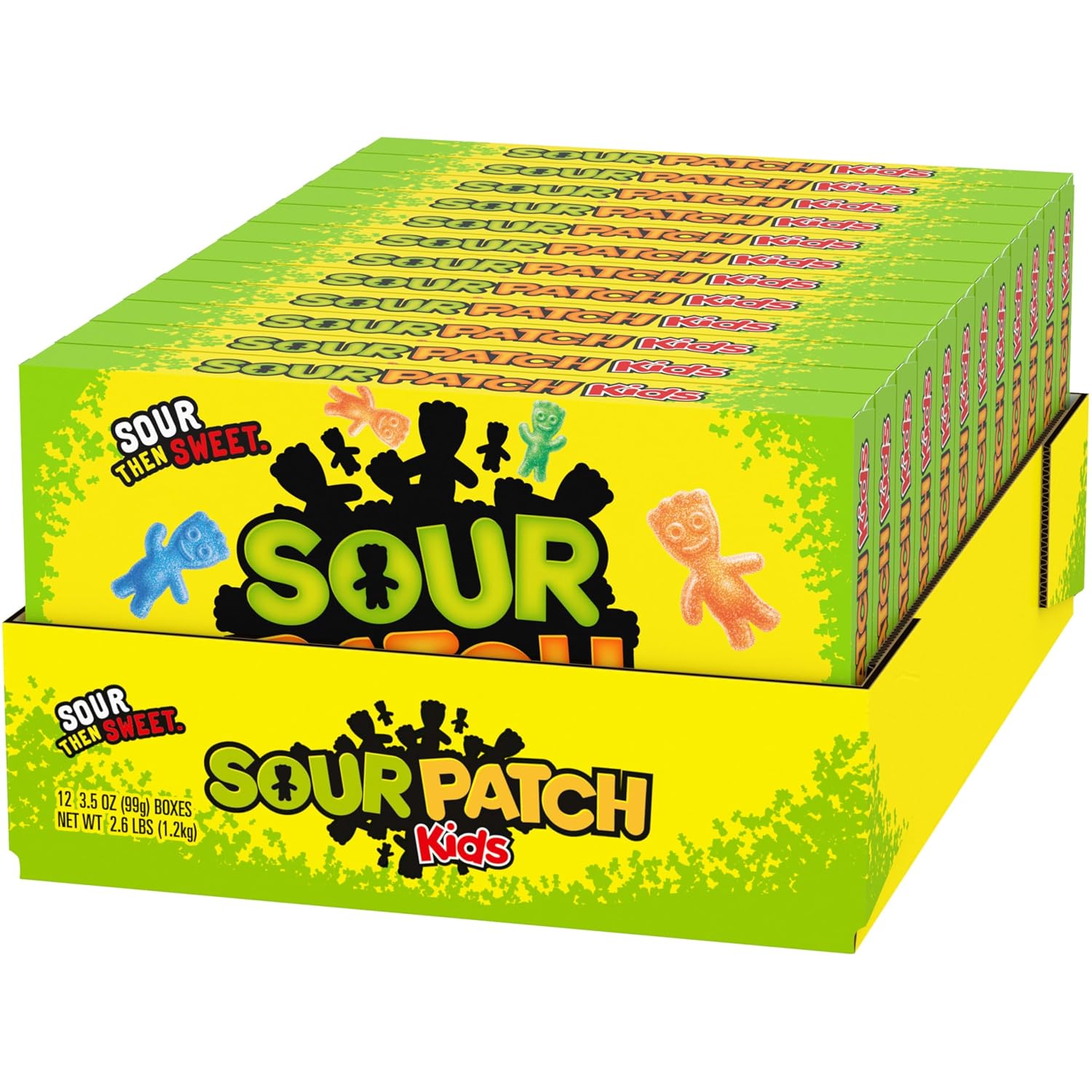 SOUR PATCH KIDS Soft & Chewy Gummy Candy, Bulk Candy, 12 - 3.5 oz Boxes