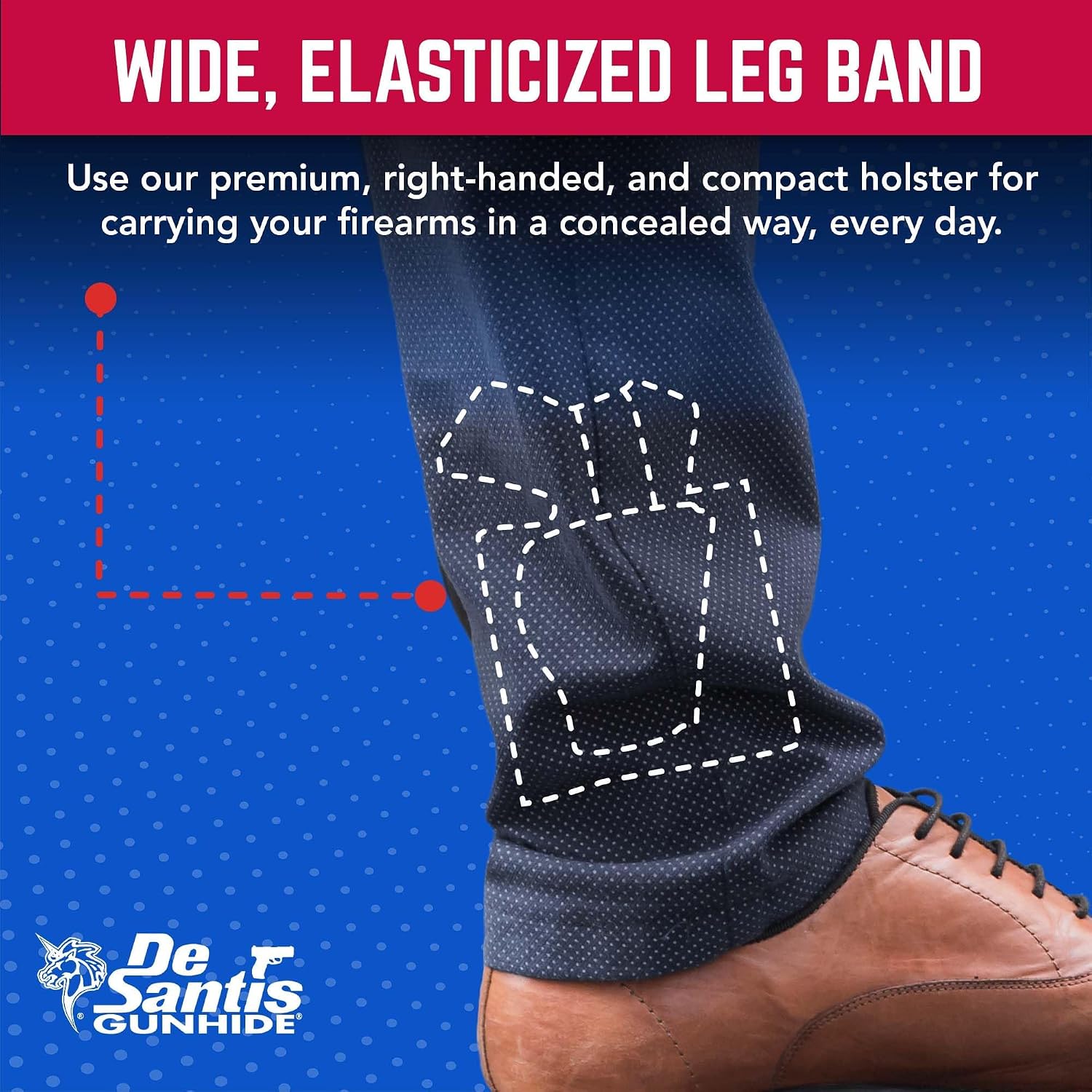 DeSantis Apache Ankle Holster - Compatible with the GLOCK 26/27/29/30/36/43, BRTA Nano, Sig P250/P320SC, S&W M&P CPT 9/40