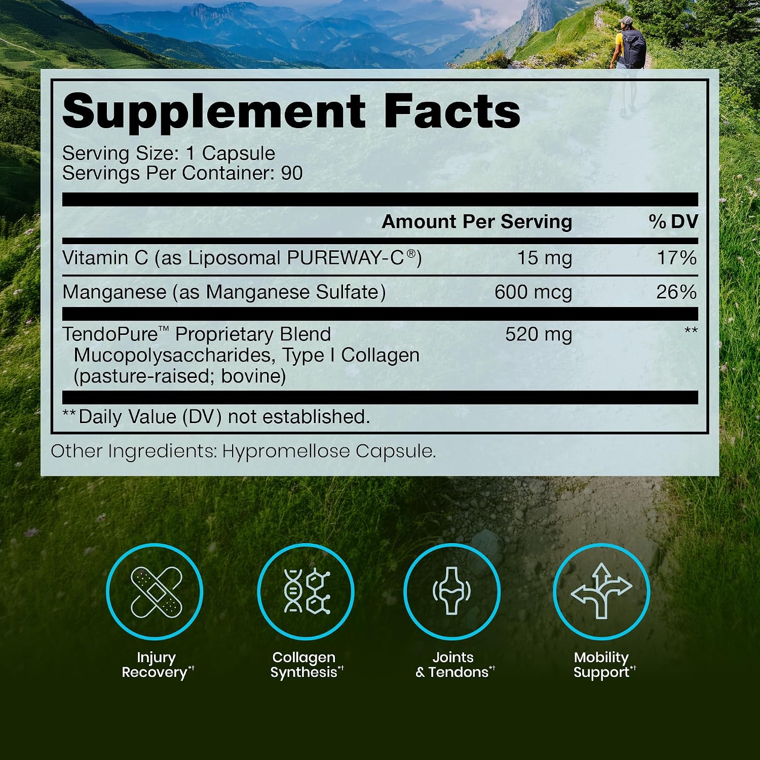 Pure Therapro Rx Acute Injury Tendon & Ligament Support, 90 Capsules | Once-Daily Capsule, Supports Movement & Physical Function, For Men & Women