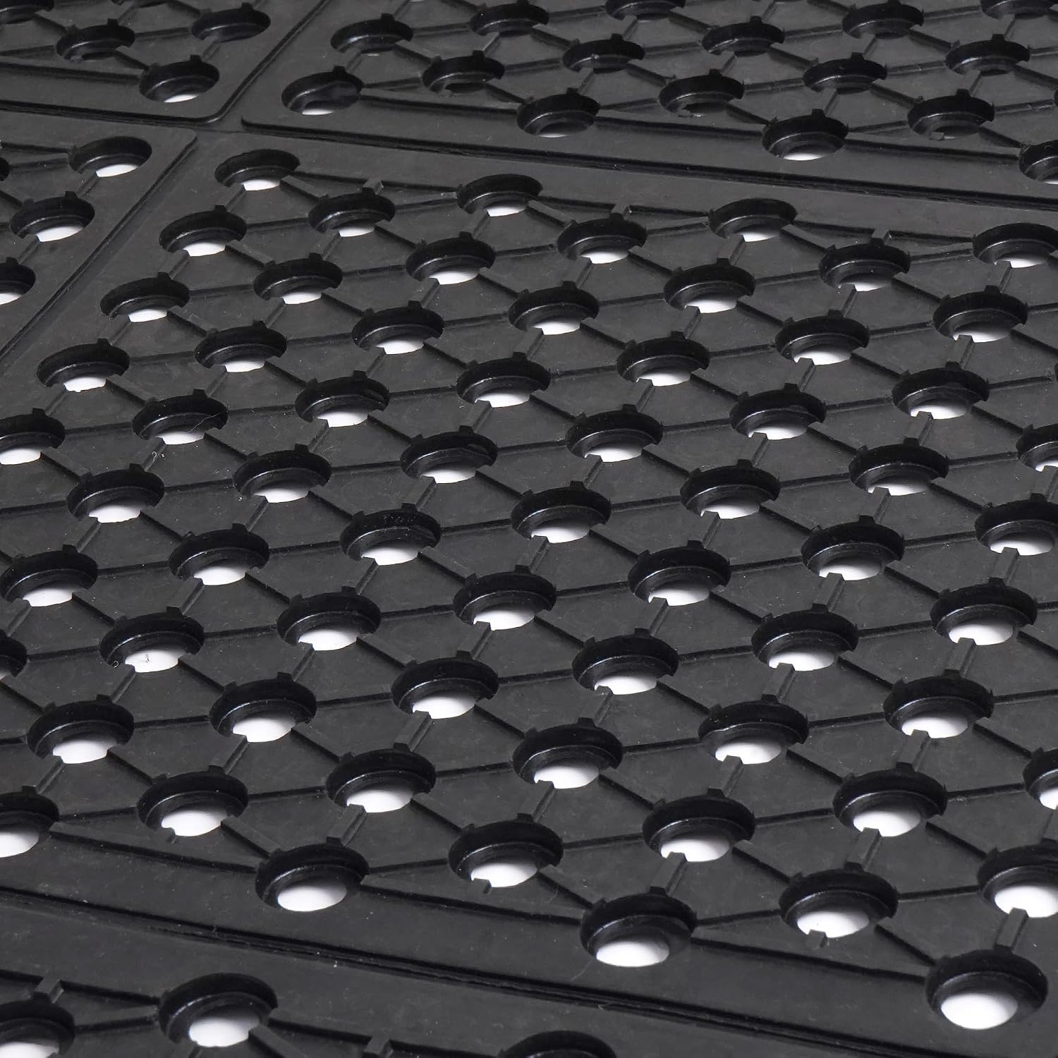 uyoyous Rubber Flooring Mat with Drainage Holes 82.67"x35.43" Resistant Anti-Fatigue Commercial Kitchen Mats with Non-Slip Backing Heavy Duty Rubber