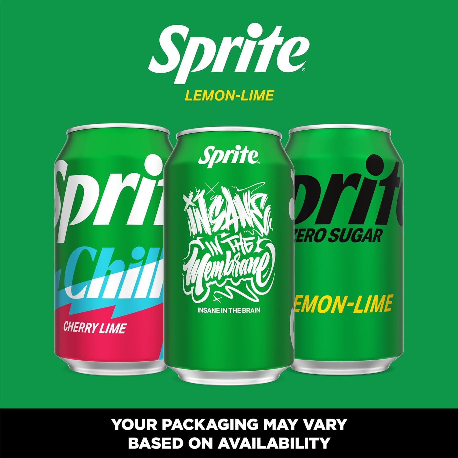 Sprite Lemon-Lime Caffeine-Free Soda Soft Drink Cans, 12 fl oz, 12 Pack | Fridge pack, naturally flavored soft drink, carbonated