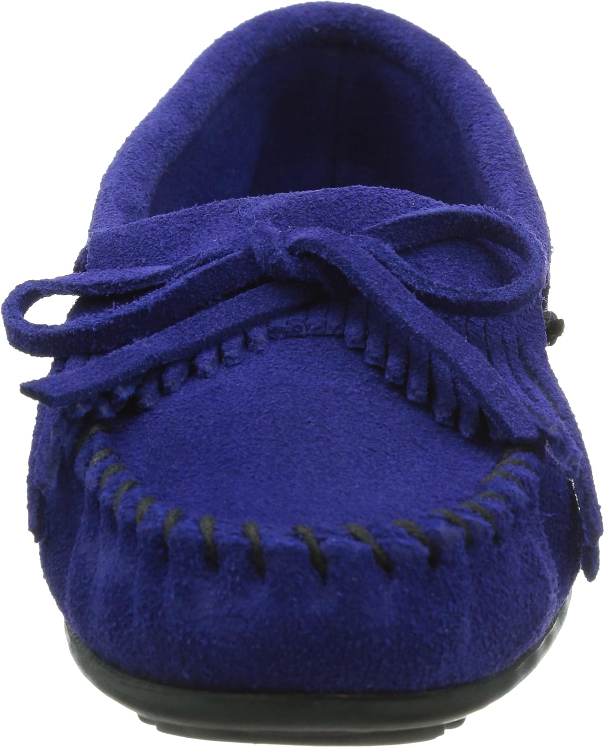 Minnetonka Women's Kilty Suede Hardsole Moccasin