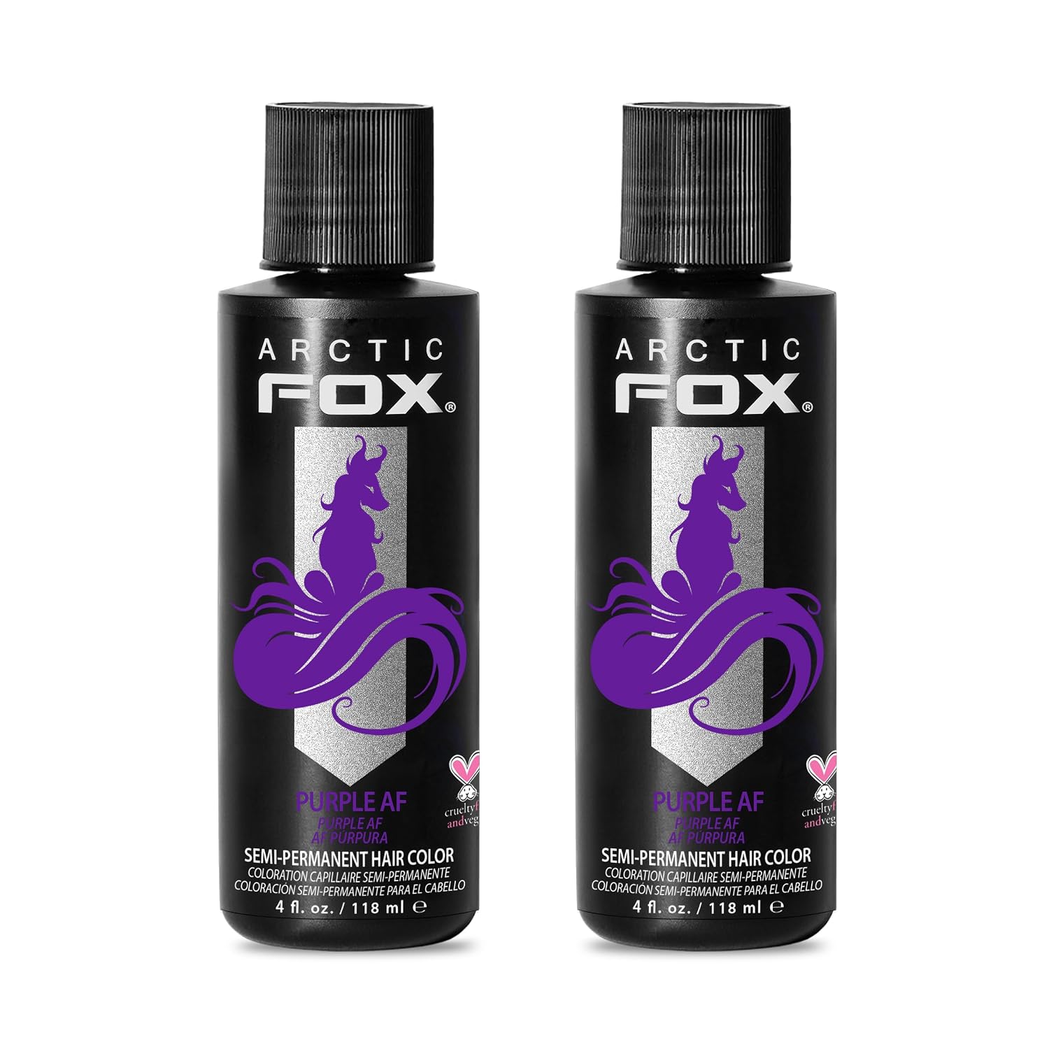 ARCTIC FOX Virgin Pink Semi-Permanent Hair Color - Vegan - 4 fl oz | Vivid and Vibrant, Cruelty Free, Ammonia Free, Peroxide Free, , Cream Formula