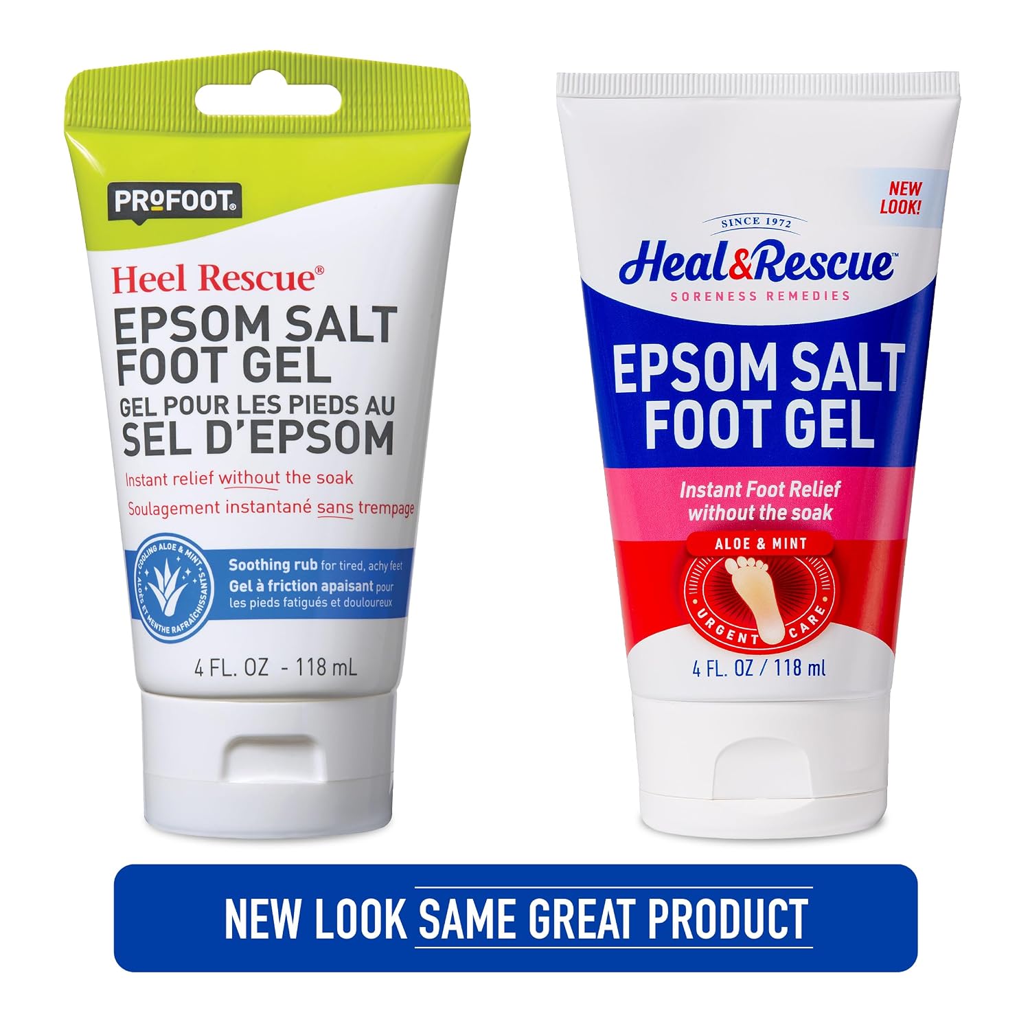 Heal&Rescue Epsom Salt Foot Gel, 4 Ounce, Soothing Relief for Painful, Tired, Aching Feet