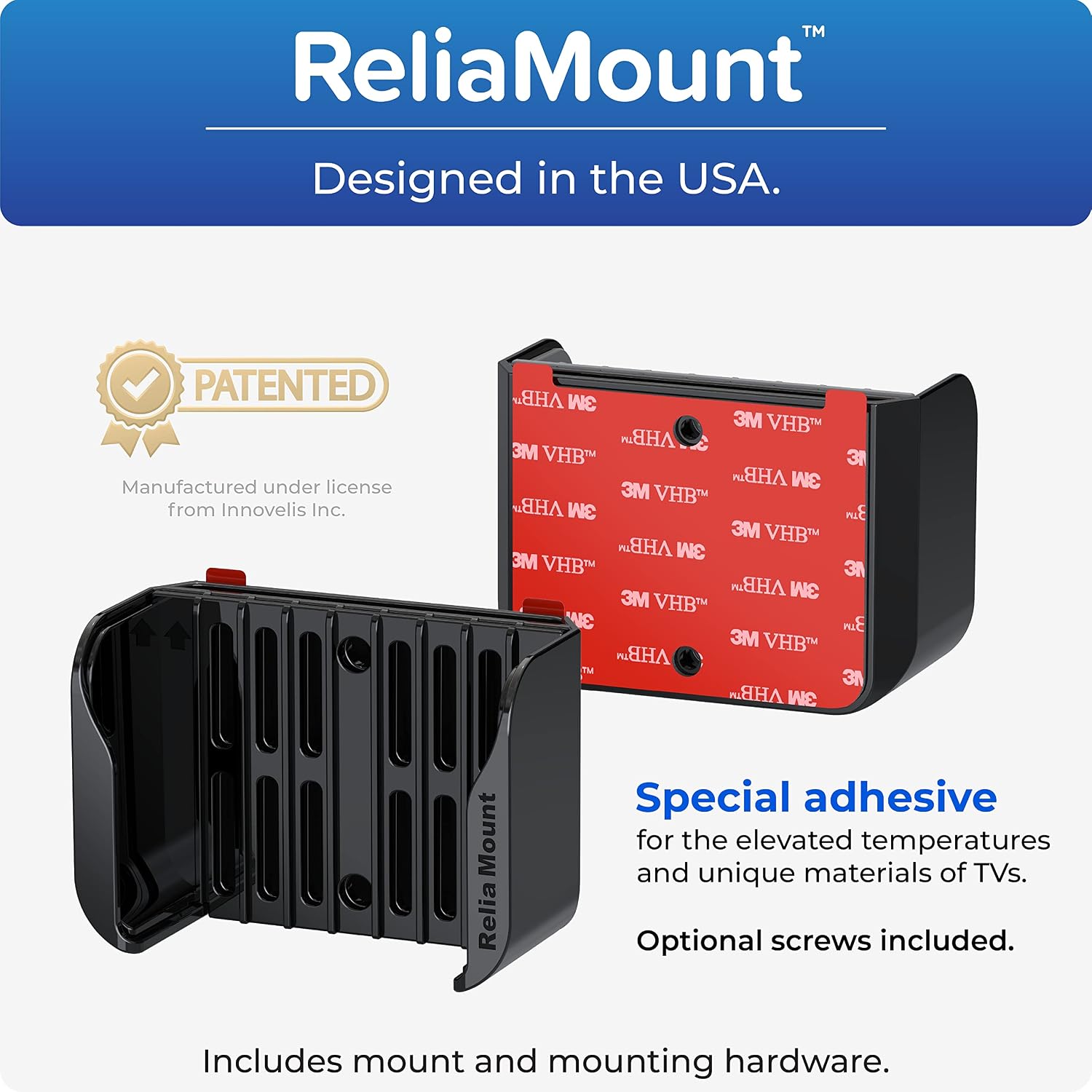 Premium Mount for Apple TV - Compatible with Every Apple TV | Designed in USA – Reliable and Easy Apple TV Installation – Special Features: Includes Heat Management and Strong TV Adhesive