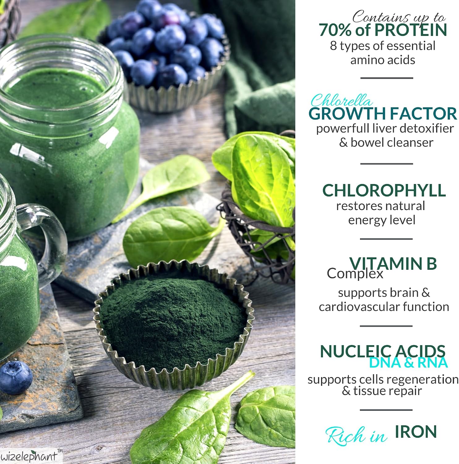 Organic Spirulina Chlorella Tablets - 50 Servings - 2-in-1 Superfood Algae Supplement for Natural Immune Support