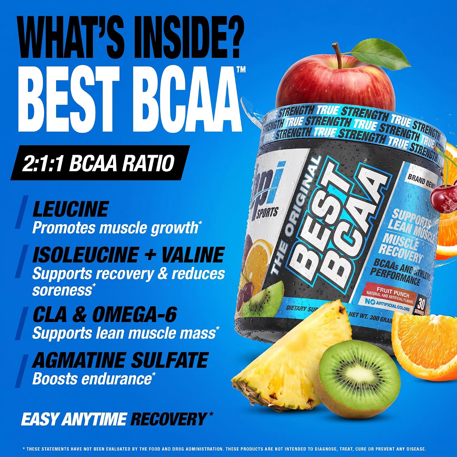 BPI Sports Best BCAA Powder – Muscle Recovery Support, Grape, 30 Servings