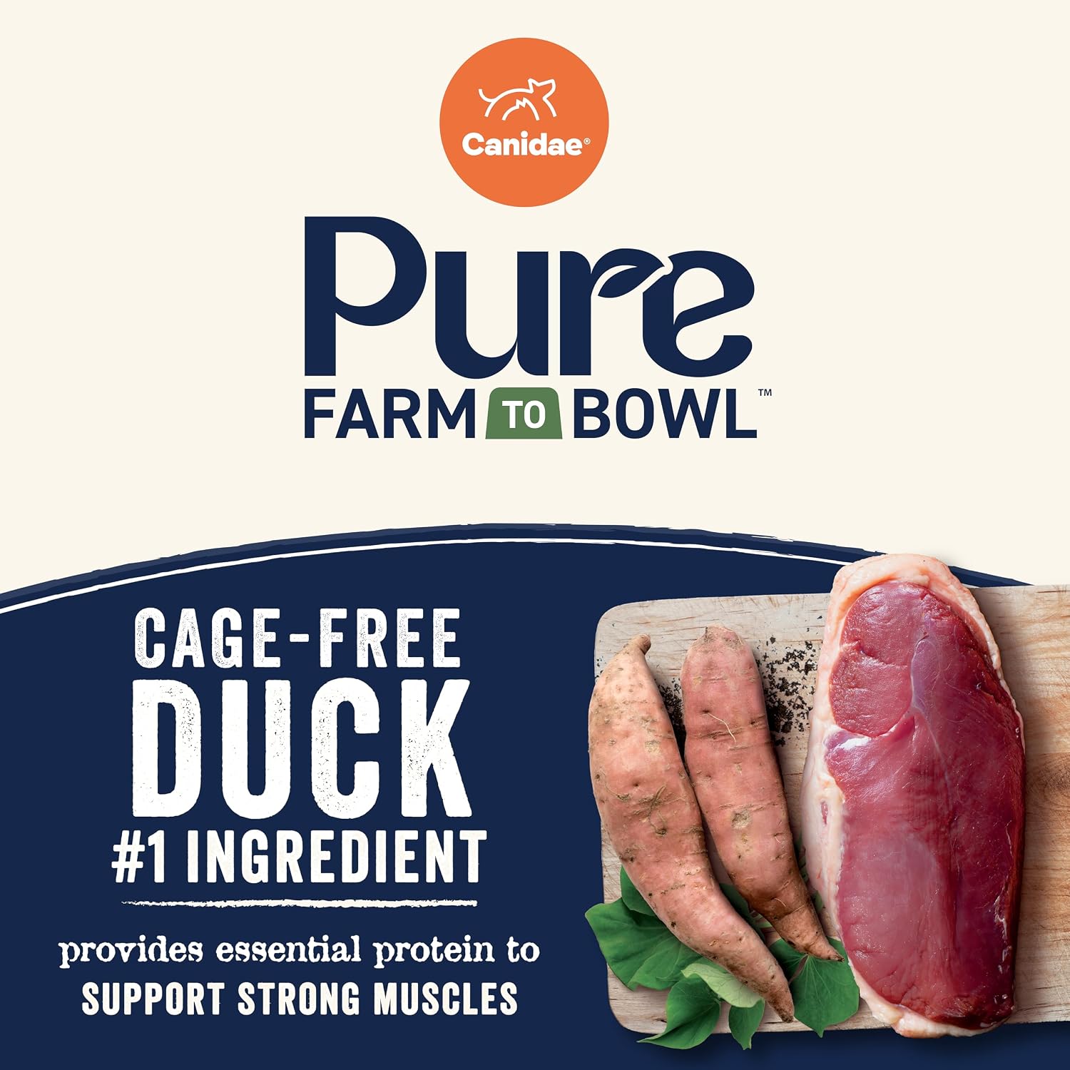 Canidae Pure Farm to Bowl Dry Dog Food - Balanced Nutrition for Adult Dogs - Limited Ingredient Formula - Grain, Wheat & Soy-Free - 22 lb - Wild-Caught Salmon & Sweet Potato Recipe