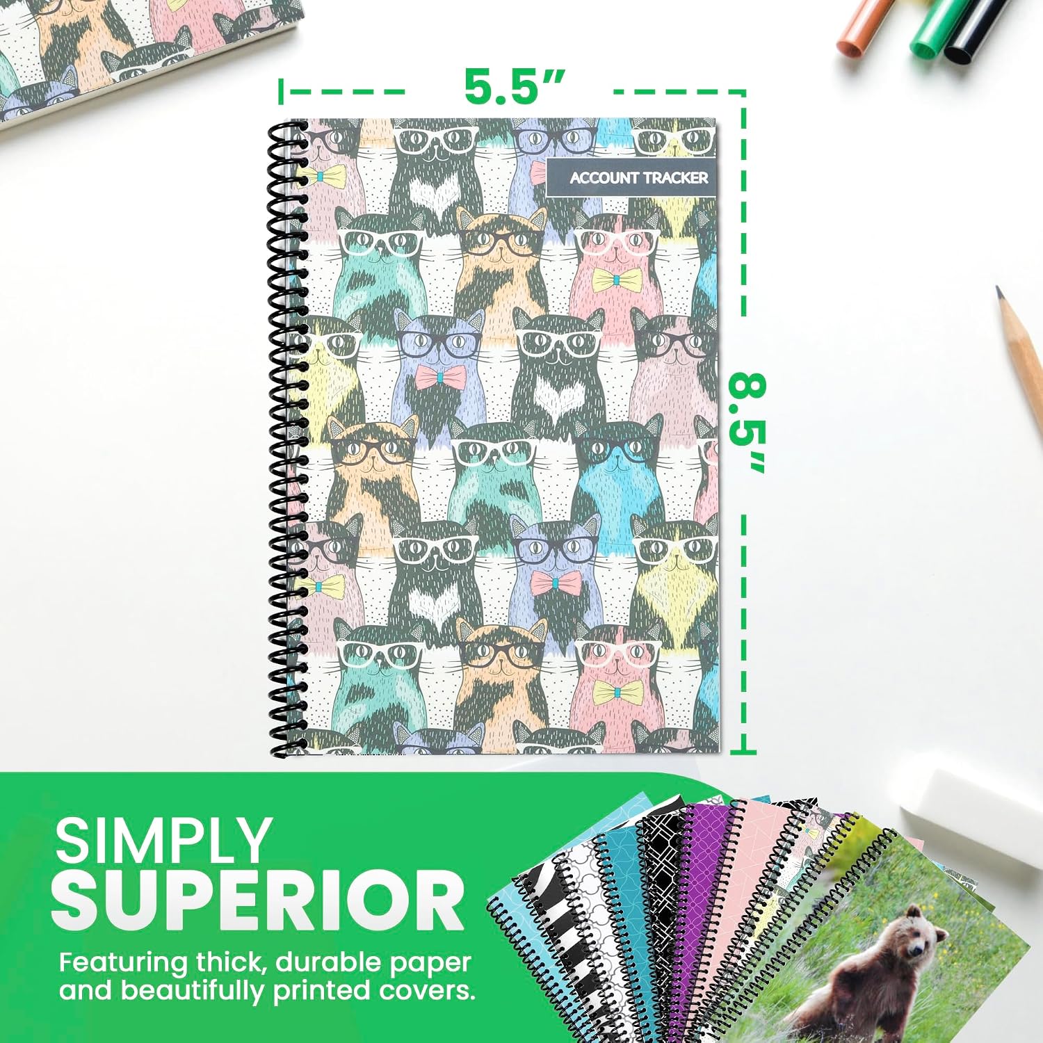 The Superior Register's Premium Check Book Register & Debit Card Ledger Notebook - Checking Account Register, Business Ledger, Cash Log & Expense Tracker - Standard Edition - 1 Pc, Teal