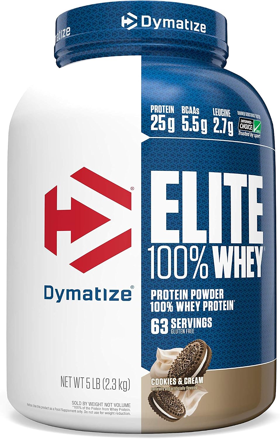 Dymatize Elite 100% Whey Protein Powder, L-Leucine, Quick Absorbing & Fast Digesting for Optimal Muscle Recovery, Gourmet Vanilla, 32 Oz