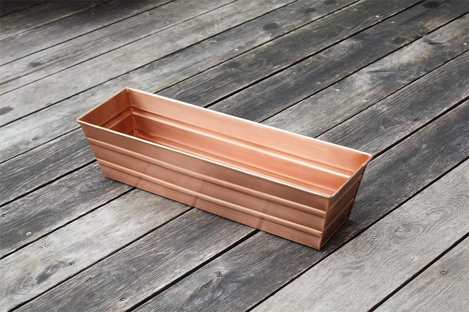 Achla Designs Galvanized Window Flower Box Planter-Green-Medium (24" L x 9.5" W x 7.5" H)
