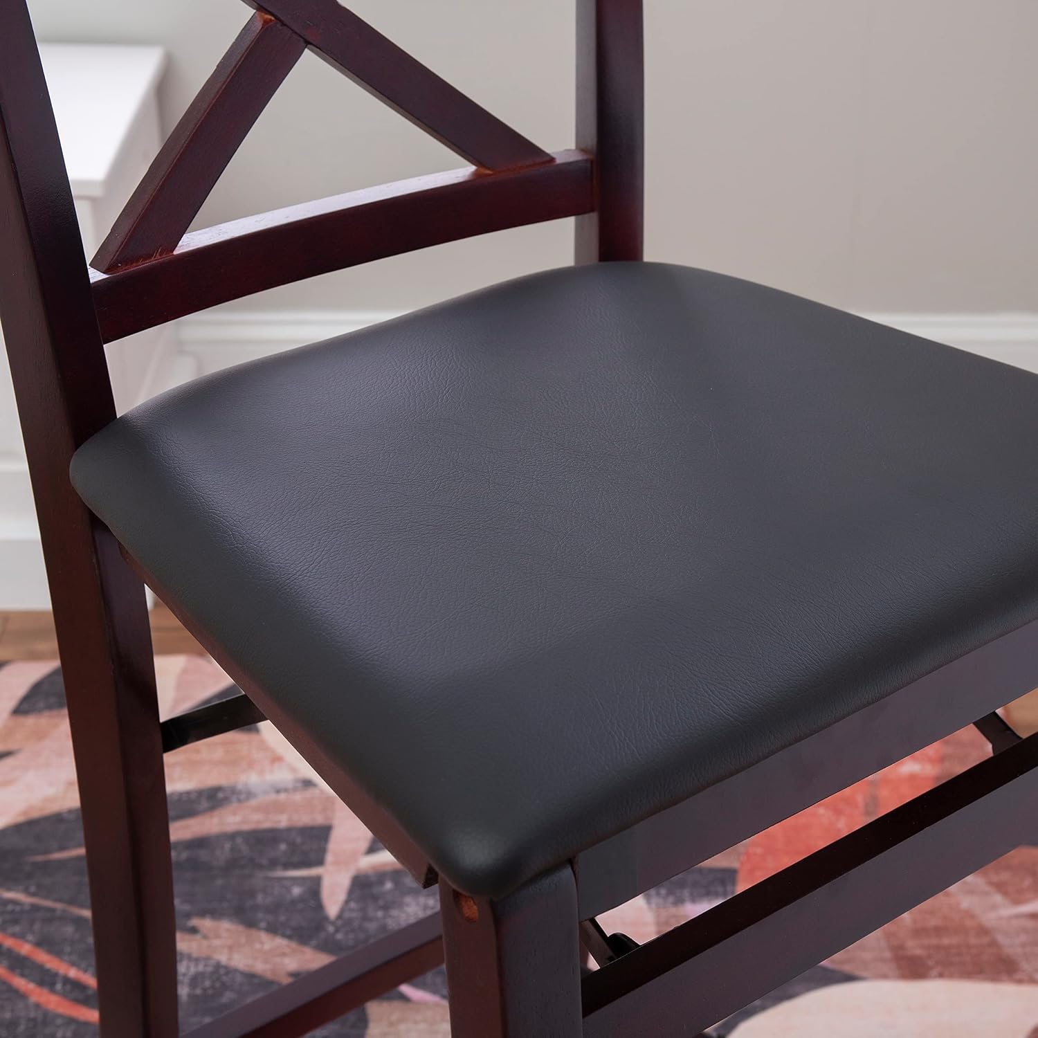 Linon Triena X Back Folding Counter Stool, Brown