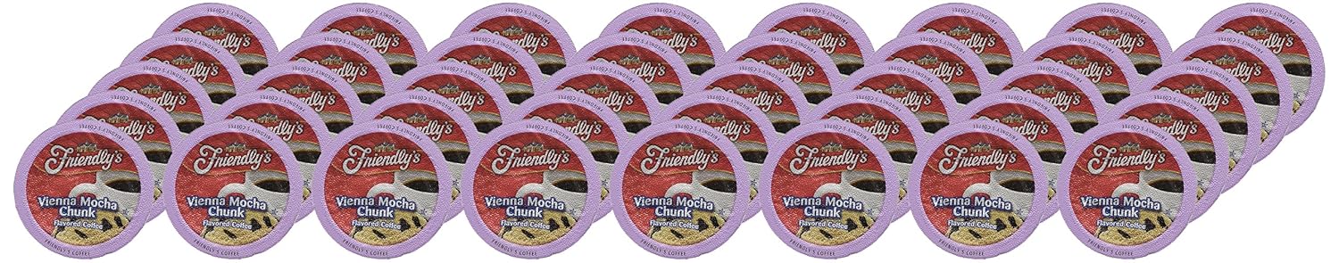 Friendly's Chocolate Mint Ice Cream Flavored Coffee Pods for Keurig K Cup Brewers, Mint Chocolate Chip, 40 Count (Pack of 1)