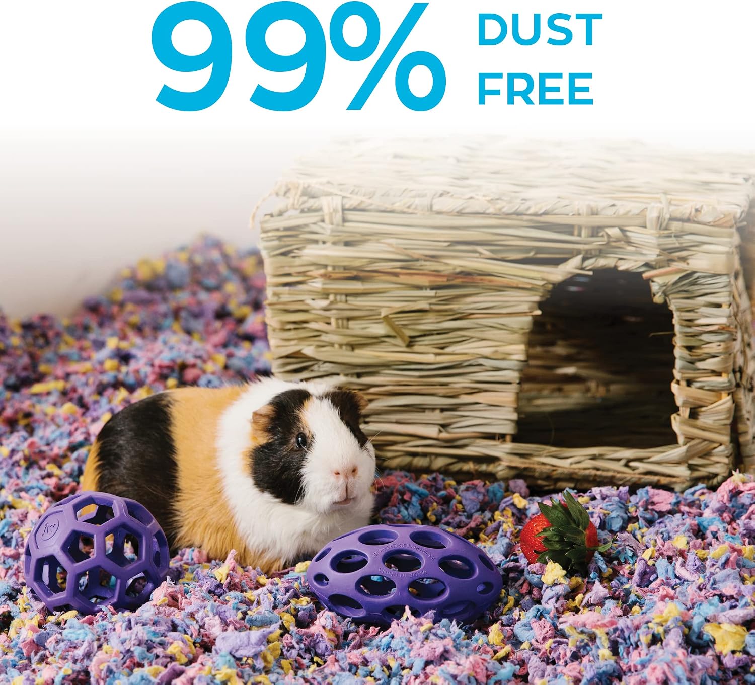 carefresh 99% Dust-Free White Natural Paper Small Pet Bedding with Odor Control, 10L, White