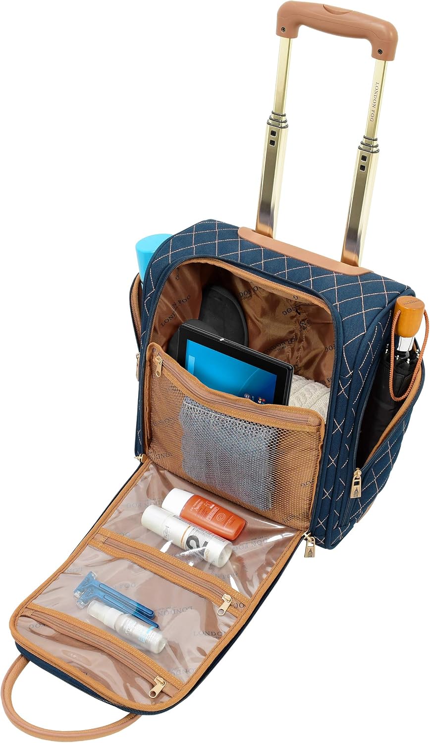 LONDON FOG Queensbury 15 Verticle Under The Seat Bag, Navy