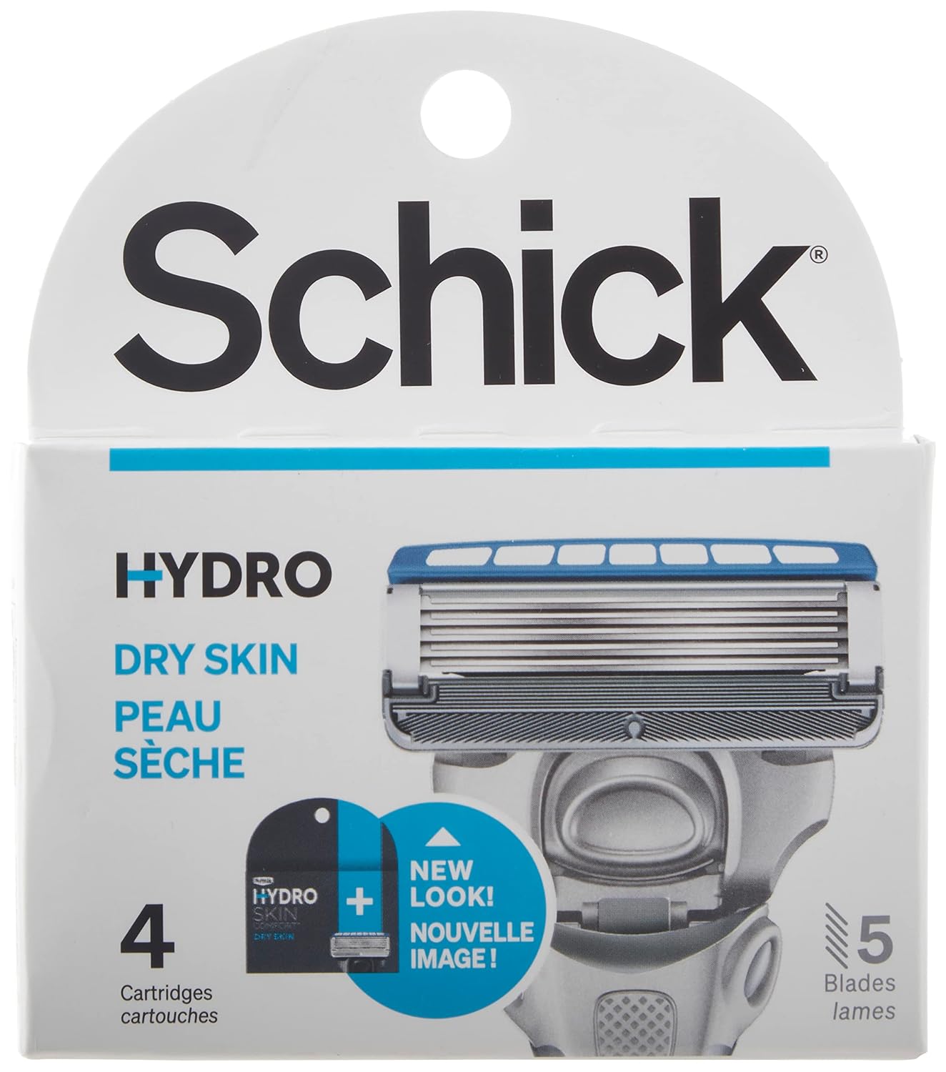 Schick Hydro 5 Sense Hydrate Razor Refills for Men, 4 Count (Pack of 1)