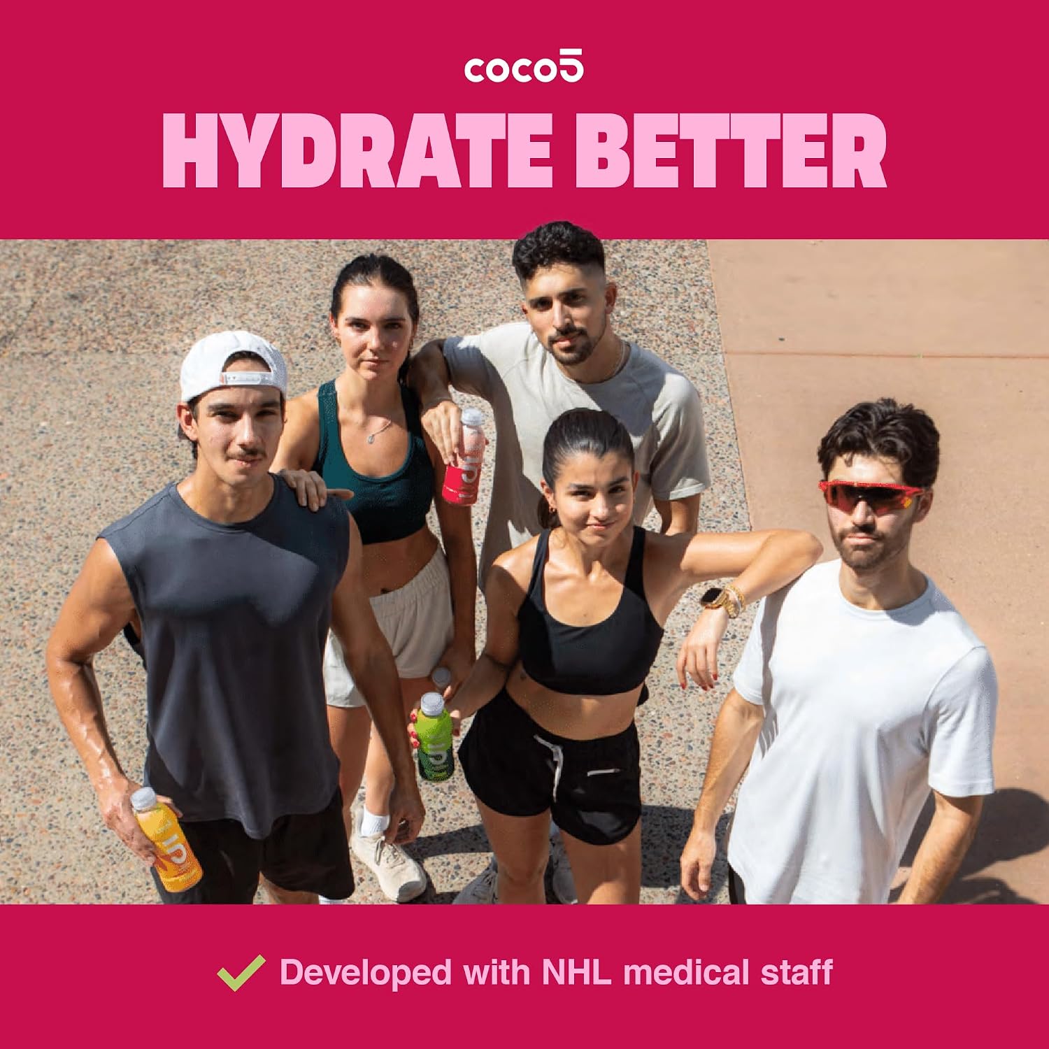 Coco5 Original Coconut Water Natural Electrolyte Sports Drink, 12 Pack | Active hydration. Low sugar, nothing artificial. Potassium, sodium, magnesium, calcium, chloride. 8 real ingredients.
